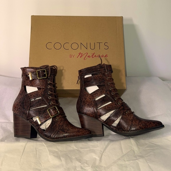 Coconuts Getty snakeskin Booties by Matisse footwear. Free gift with purchase - Picture 2 of 6